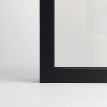 Load image into Gallery viewer, Custom Framed Print. Black, White, Wood. Wrapped Canvas