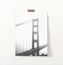 Load image into Gallery viewer, San Francisco Golden Gate Bridge Wall Art in Black and White