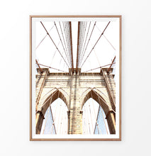 Load image into Gallery viewer, Brooklyn Bridge In Between Cables Net Photography Print