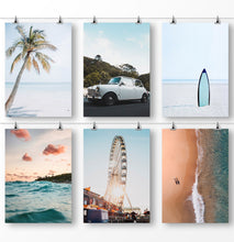 Load image into Gallery viewer, Coastal art home decor, 6 piece wall art, set of 6 beach prints