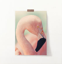Load image into Gallery viewer, Pink Flamingo on green | Wall Art Print