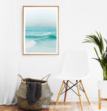 Load image into Gallery viewer, Turquoise Ocean Waves Wall Art