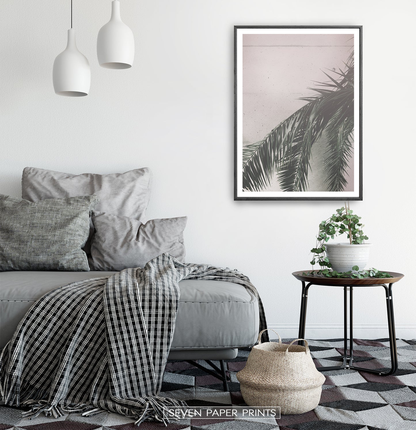 Retro Palm Tree Leaves Wall Art