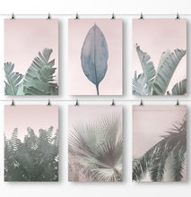 Load image into Gallery viewer, Banana Leaf, Palm Tree Décor, Pink Wall Art, Tropical Print Wall Art