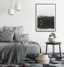 Load image into Gallery viewer, Black-framed in a white&gray bedroom