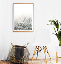 Load image into Gallery viewer, Wooden-framed Snowy Branches Spruce Forest Photo Wall Art