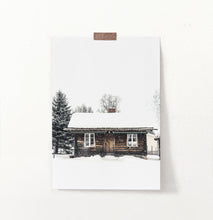Load image into Gallery viewer, Wooden Cabin Covered in Snow Poster