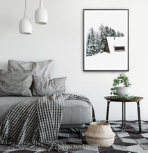 Load image into Gallery viewer, Snowy House In A Winter Forest Poster