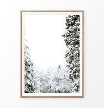 Load image into Gallery viewer, Wood-framed Covered In Snow Forest Clearing Wall Art