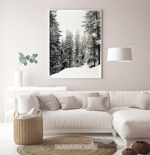 Load image into Gallery viewer, White-framed Snowdrift In A Winter Forest Photo Print