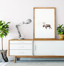 Load image into Gallery viewer, Deer Walking Through White Nowhere Photo Print