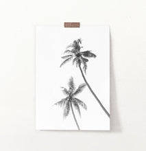 Load image into Gallery viewer, Black and White Palm Trees Wall Art Print