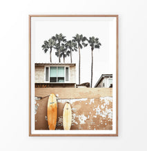 Load image into Gallery viewer, Surfer Beach Surfboard on the wall