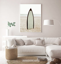 Load image into Gallery viewer, Surfboard Erected on the Beach Sand Wall Art