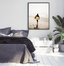 Load image into Gallery viewer, Surfer Walking Alone on the Seaside Print