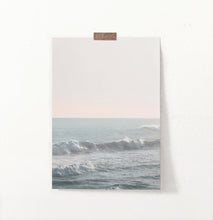 Load image into Gallery viewer, California Ocean Waves Sunset Print