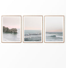 Load image into Gallery viewer, Perfect Sunset on the Sea Waves Set of 3 Prints