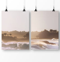 Load image into Gallery viewer, Coastal Photo, Watercolor Painting, Ocean Mountain, Cliff Poster, Waterfall, Sea Landscape