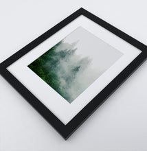 Load image into Gallery viewer, Misty Green Forest Landscape Set of 3 Framed Posters