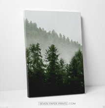 Load image into Gallery viewer, Green forest set of 3 canvas wall art #218