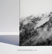 Load image into Gallery viewer, Black white mountains. 3 canvases #219