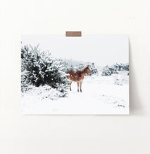 Load image into Gallery viewer, Horse in a snowy landscape wall art