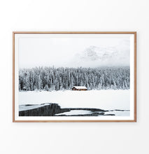 Load image into Gallery viewer, Woods House on a Mountain Lake Wall Art