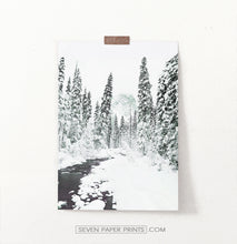 Load image into Gallery viewer, Beautiful Winter Forest River Wall Art