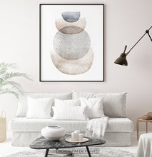 Load image into Gallery viewer, Living space abstract wall decor in natural colors