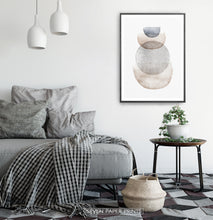 Load image into Gallery viewer, Abstract Geometric Painting in Scandinavian Interior