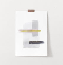 Load image into Gallery viewer, Gray and Black Abstract Painting with Gold Stroke