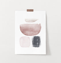 Load image into Gallery viewer, Watercolor Abstract Pink, Navy Blue and Powder Colors Art Poster