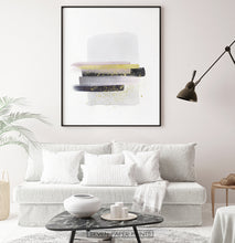 Load image into Gallery viewer, Boho Smears Wall Art with Gray, Gold and Black Colors