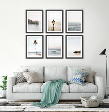 Load image into Gallery viewer, Black-framed with gray sofa
