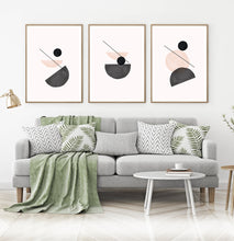 Load image into Gallery viewer, Modern Mid Century Style Minimalist Painting Set of 3, Terracotta Print Set of 3