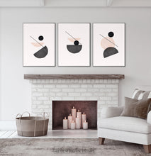 Load image into Gallery viewer, Modern Mid Century Style Minimalist Painting Set of 3, Terracotta Print Set of 3