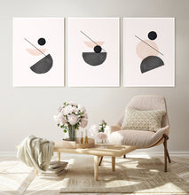 Load image into Gallery viewer, Modern Mid Century Style Minimalist Painting Set of 3, Terracotta Print Set of 3
