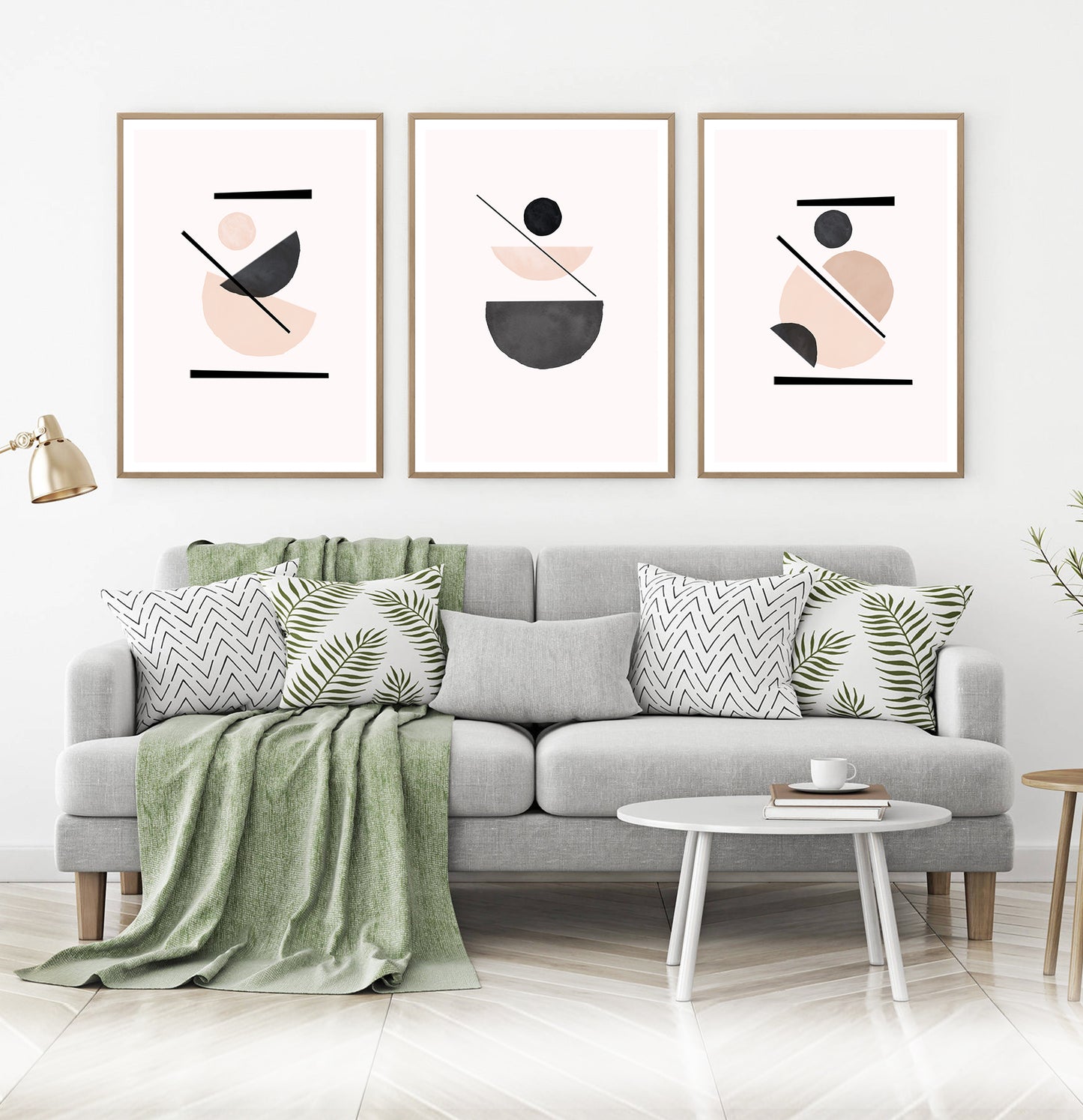 Mustard print, Neutral Modern Boho Minimalist Print Set