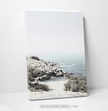 Load image into Gallery viewer, Blue ocean coastal set of 3 canvas prints #269