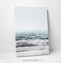 Load image into Gallery viewer, Blue ocean coastal set of 3 canvas prints #269