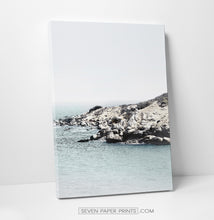 Load image into Gallery viewer, Blue ocean coastal set of 3 canvas prints #269