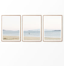 Load image into Gallery viewer, Beach Photography Triptych, Minimalist coastal wall art set