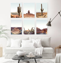 Load image into Gallery viewer, Arizona Desert Landscape Set of 6 Wall Art