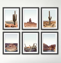 Load image into Gallery viewer, Arizona Canyon And Desert Cactuses Set Of 6 Framed Wall Art
