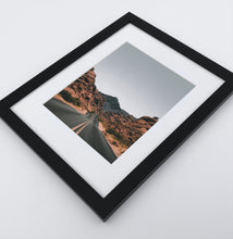 Load image into Gallery viewer, Brown Desert Canyons Highway Wall Art in Black Frame