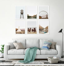 Load image into Gallery viewer, White-framed Set of 6 above the white sofa
