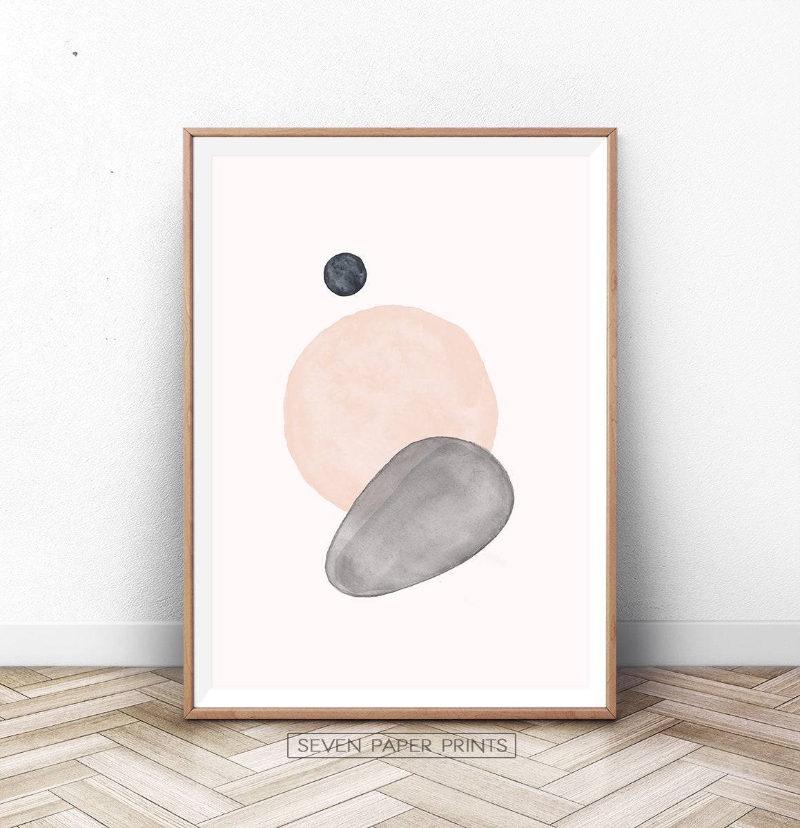 Mid Century Modern Art | Earth Color Shapes
