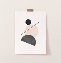 Load image into Gallery viewer, Geometric Shapes Poster In Terracotta and Black