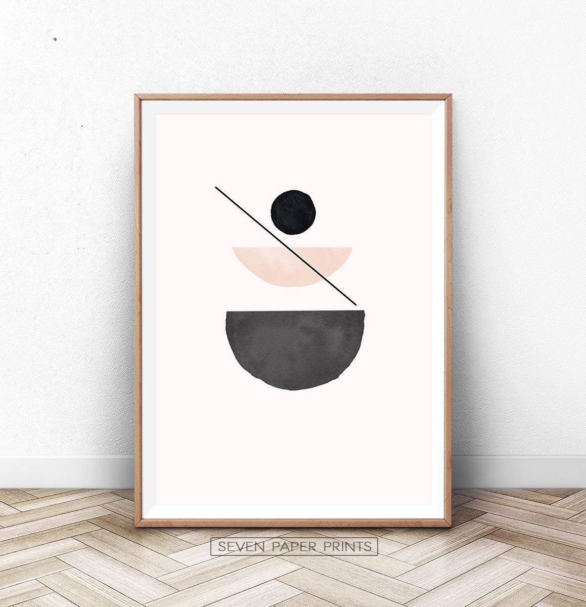 Boho Terracotta Wall Decor, Abstract Terracotta Art Print