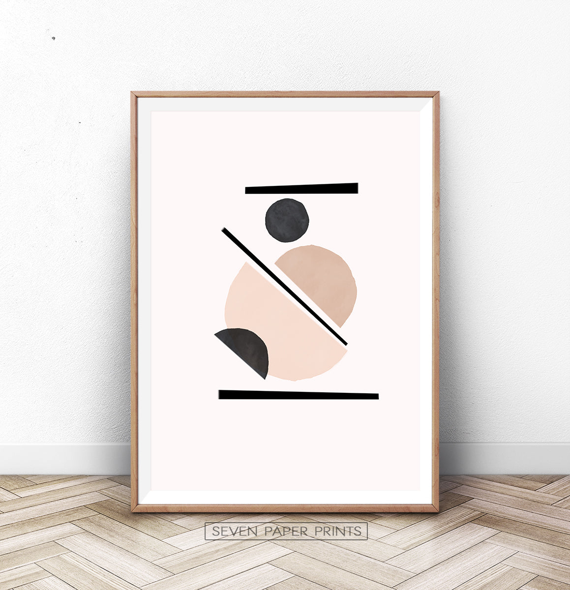 Geometric Shapes Art print, Boho Decor Poster